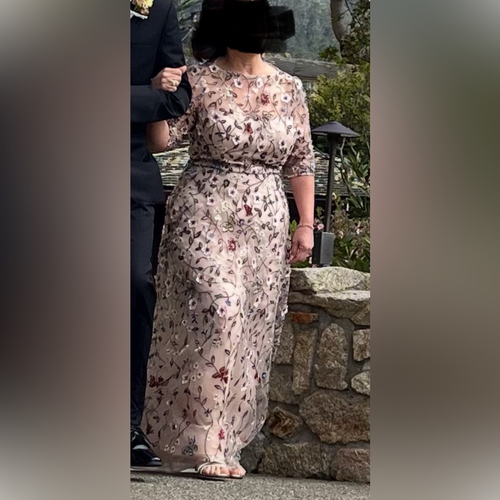 Floral Embroidered Dress By Rickie Freeman Teri Jon - Picture 10 of 10